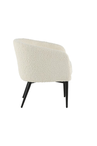 Fluffy Lounge Chair - Vita / svarta bencc