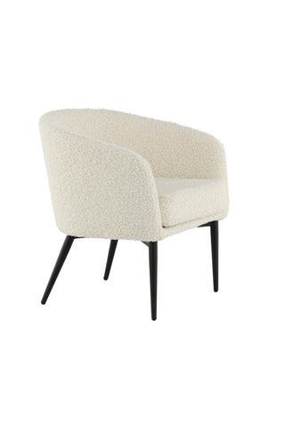 Fluffy Lounge Chair - Vita / svarta bencc