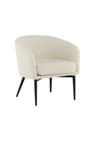 Fluffy Lounge Chair - Vita / svarta bencc