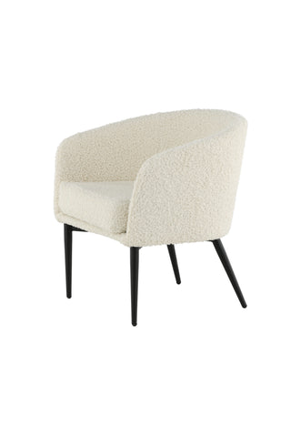 Fluffy Lounge Chair - Vita / svarta bencc