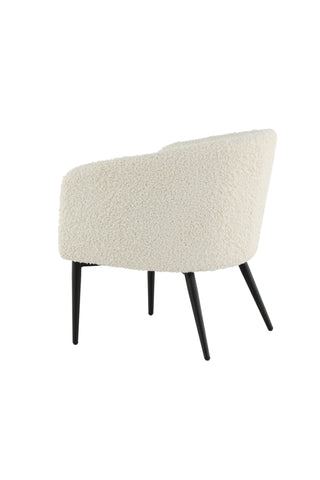 Fluffy Lounge Chair - Vita / svarta bencc