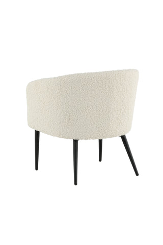 Fluffy Lounge Chair - Vita / svarta bencc