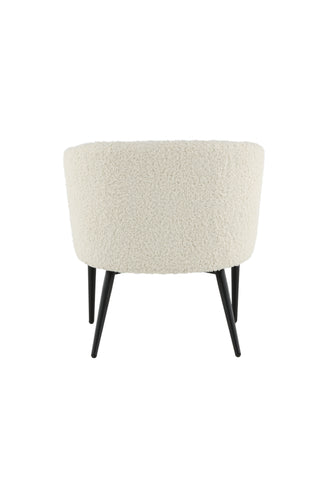 Fluffy Lounge Chair - Vita / svarta bencc