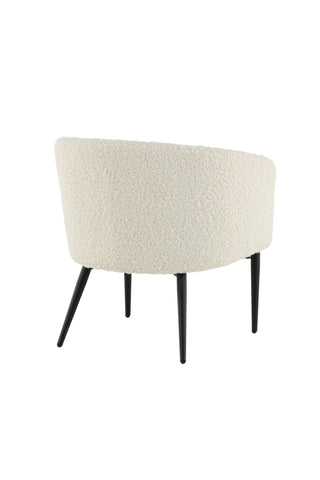 Fluffy Lounge Chair - Vita / svarta bencc