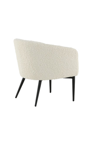 Fluffy Lounge Chair - Vita / svarta bencc