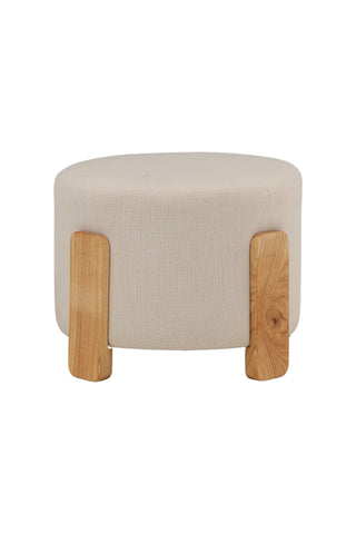 Coffey Ottoman/Puff - Natur / Vitt Linne