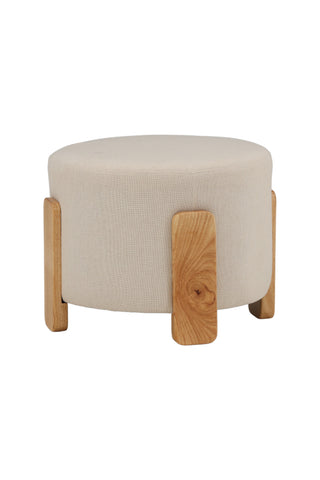 Coffey Ottoman/Puff - Natur / Vitt Linne