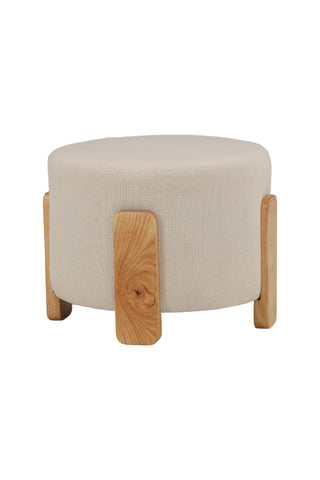 Coffey Ottoman/Puff - Natur / Vitt Linne