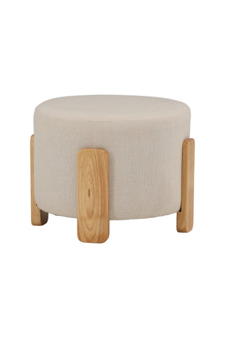 Coffey Ottoman/Puff - Natur / Vitt Linne