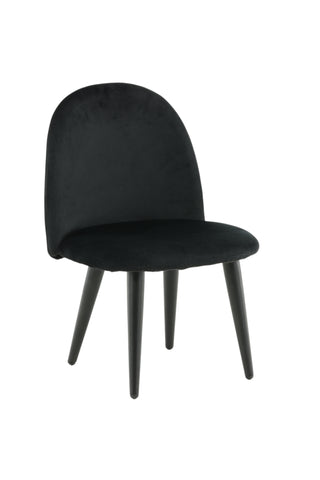 Velvet Dining Chair XXS 2-pack - Black Velvet