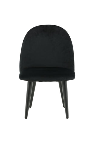 Velvet Dining Chair XXS 2-pack - Black Velvet