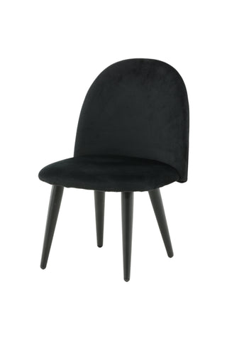 Velvet Dining Chair XXS 2-pack - Black Velvet