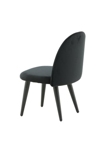 Velvet Dining Chair XXS 2-pack - Black Velvet