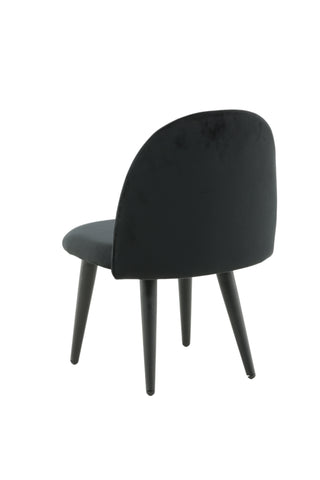 Velvet Dining Chair XXS 2-pack - Black Velvet