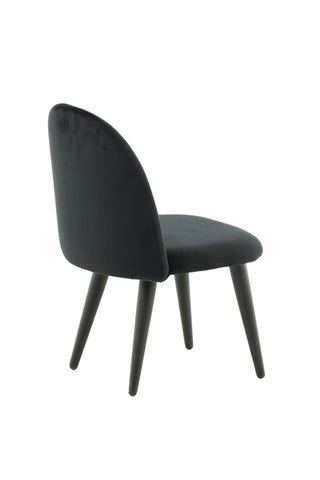 Velvet Dining Chair XXS 2-pack - Black Velvet