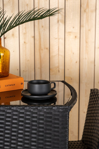 Venture Home Savanna - Caféset- Svart - Wicker -