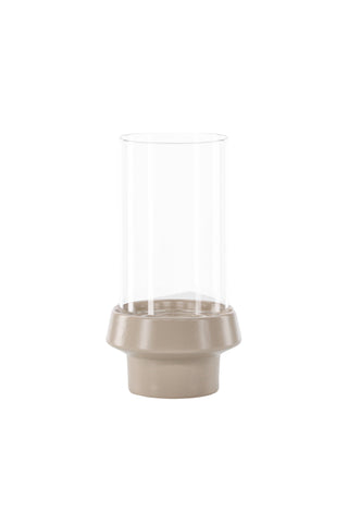 Venture Home Davida Lantern - Beige/ClearGlass - 15*H29cm