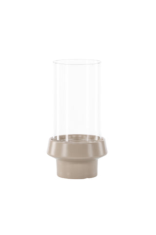 Venture Home Davida Lantern - Beige/ClearGlass - 15*H29cm