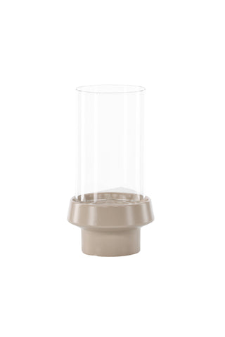 Venture Home Davida Lantern - Beige/ClearGlass - 15*H29cm