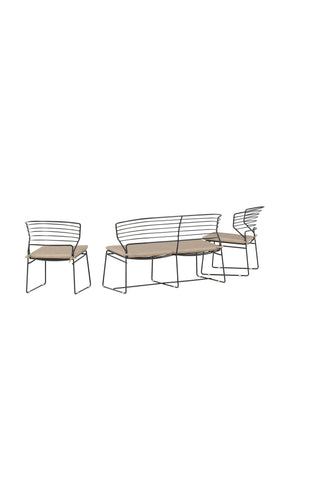 Venture Home Milano Loungeset Aluminium - Svart / Sand