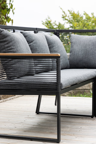 Venture Home Dallas Lounge set - Svart / Grå Polyester