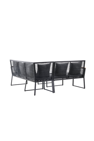 Venture Home Dallas Lounge set - Svart / Grå Polyester