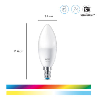 WiZ WiFi Smart LED E14 Kron 40W Färg + Varm-kallvit 470 lm 3 pack