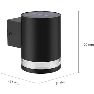 Fyce Vägglampa Rak Solcell Ultra Efficient LED 200lm Svart