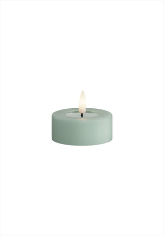 LED Värmeljus 6x4,5 cm Sage Green 2-pack