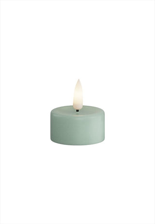 LED Värmeljus 4x4,5 cm Sage Green 2-pack