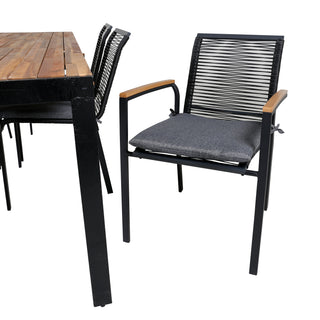 Venture Home Bois Matbord 205*90cm - Svarta Ben / Acacia +Dallas Dining Chair_6