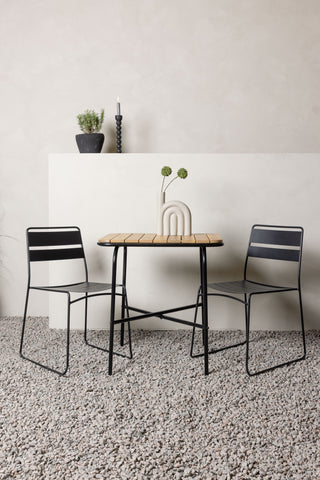 Venture Home Holmbeck Cafetable Steel - Svart / Rektangulär 55*70*74 +Lina Matstol - Svart _2