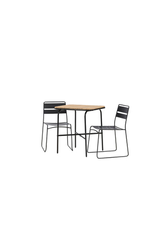 Venture Home Holmbeck Cafetable Steel - Svart / Rektangulär 55*70*74 +Lina Matstol - Svart _2