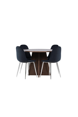 Bootcut Dining Table with Polar Dining Chair