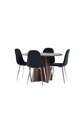 Bootcut Dining Table with Polar Dining Chair