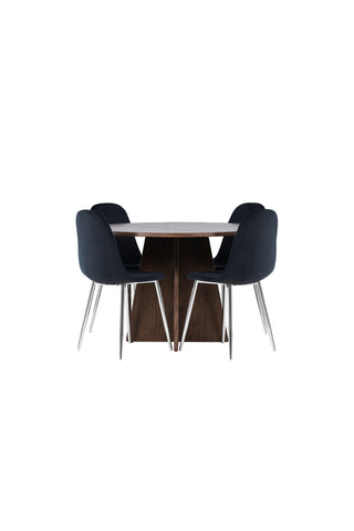 Bootcut Dining Table with Polar Dining Chair