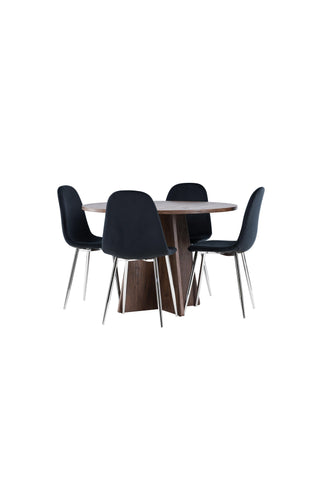 Bootcut Dining Table with Polar Dining Chair