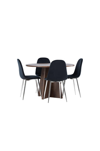 Bootcut Dining Table with Polar Dining Chair