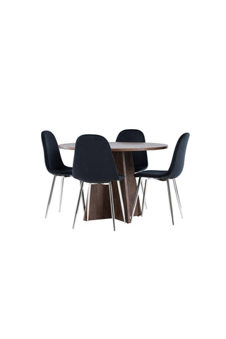 Bootcut Dining Table with Polar Dining Chair