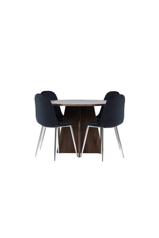 Bootcut Dining Table with Polar Dining Chair