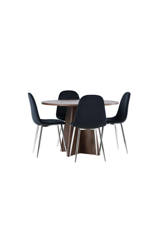 Bootcut Dining Table with Polar Dining Chair