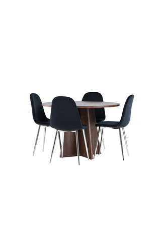 Bootcut Dining Table with Polar Dining Chair