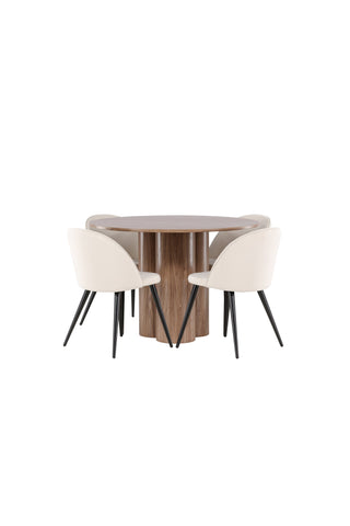 Olivia Dining Table with Velvet Dining Chair