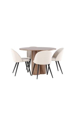 Olivia Dining Table with Velvet Dining Chair