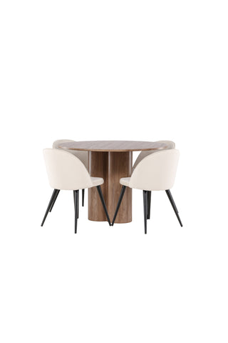 Olivia Dining Table with Velvet Dining Chair