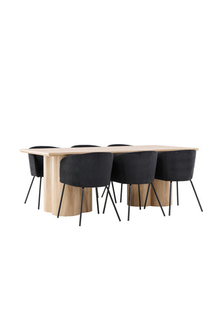 Olivia Dining Table with Berit Dining Chair