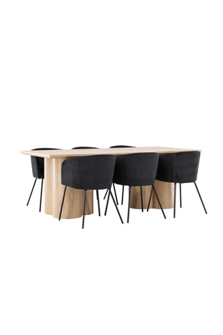 Olivia Dining Table with Berit Dining Chair