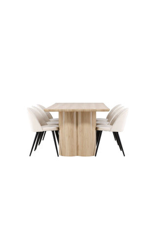 Olivia Dining Table with Velvet Dining Chair