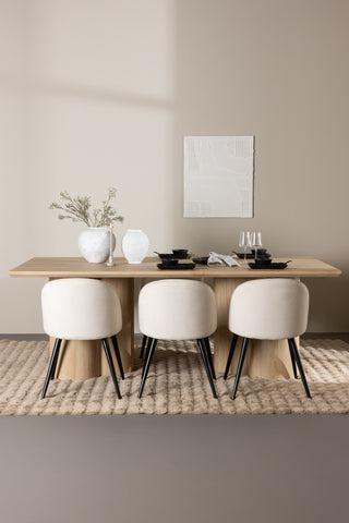 Olivia Dining Table with Velvet Dining Chair