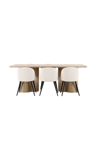 Olivia Dining Table with Velvet Dining Chair